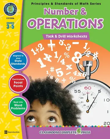 Cover of Number & Operations - Task & Drill Worsheets (3-5)