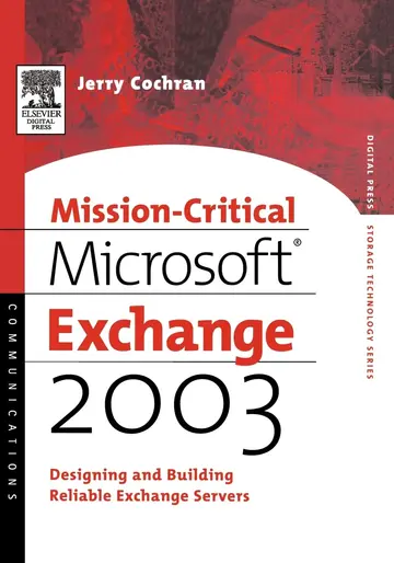 Cover of Mission-Critical Microsoft Exchange 2003
