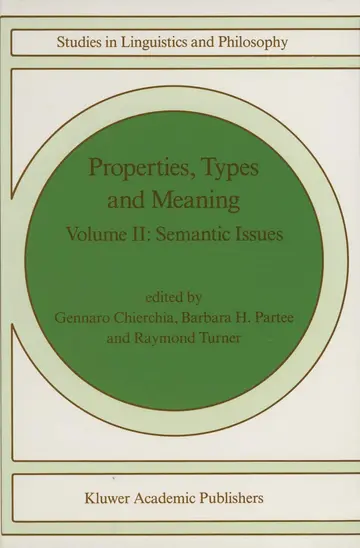 Cover of Properties, Types and Meaning