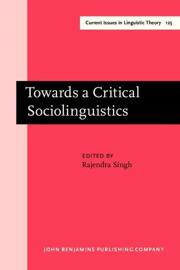 Cover of Towards a Critical Sociolinguistics