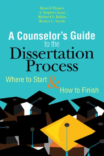 Cover of A Counselor's Guide to the Dissertation Process
