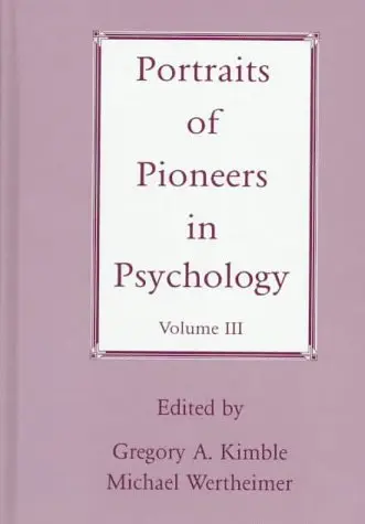 Cover of Portraits of Pioneers in Psychology