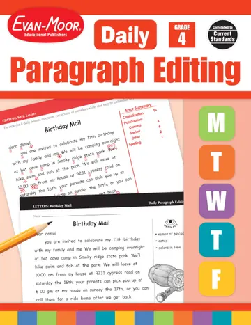 Cover of Daily Paragraph Editing Grade 4