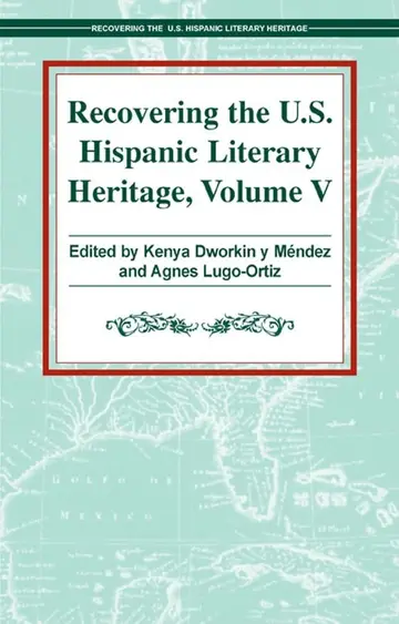 Cover of Recovering the U.S. Hispanic Literary Heritage