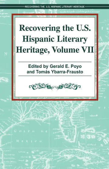 Cover of Recovering the U.S. Hispanic Literary Heritage