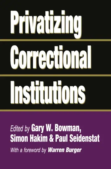 Cover of Privatizing Correctional Institutions