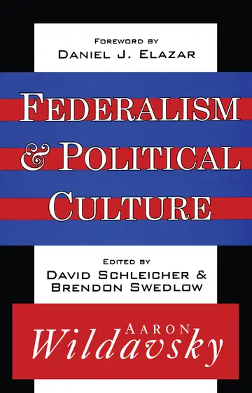 Cover of Federalism and Political Culture