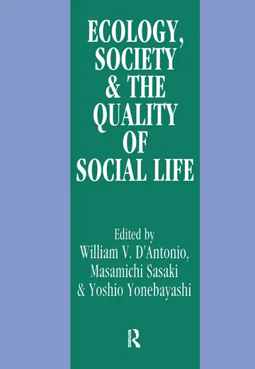 Cover of Ecology, Society & the Quality of Social Life