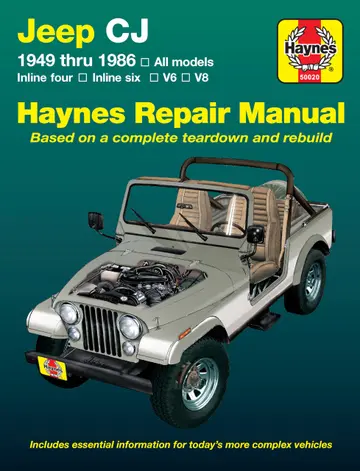 Cover of Jeep Cj 1949 Thru 1986 All Models, Inline Four, Inline Six, V6 & V8 Haynes Repair Manual