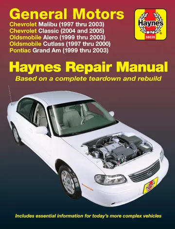 Cover of General Motors Malibu, Classic, Alero, Cutlass, Grand Am 1997 Thru 2003 Haynes Repair Manual