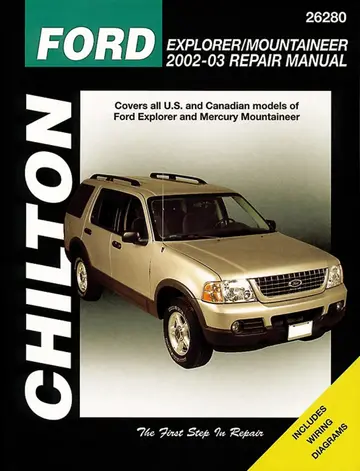Cover of Chilton Ford Explorer & Mercury Mountaineer Repair Manual 2002-10