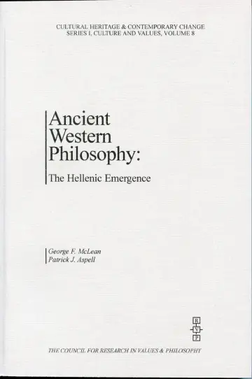 Cover of Ancient Western Philosophy