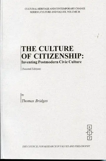 Cover of The Culture of Citizenship