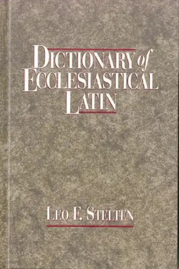 Cover of Dictionary of Ecclesiastical Latin
