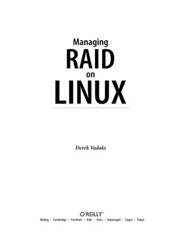 Cover of Managing RAID on Linux