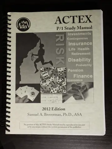 Cover of ACTEX P/1 Study Manual - 2012 Edition