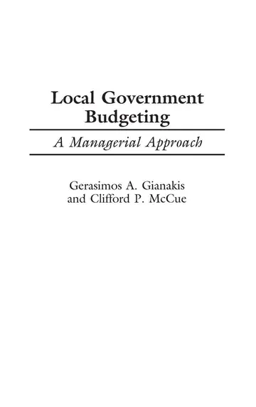 Cover of Local Government Budgeting