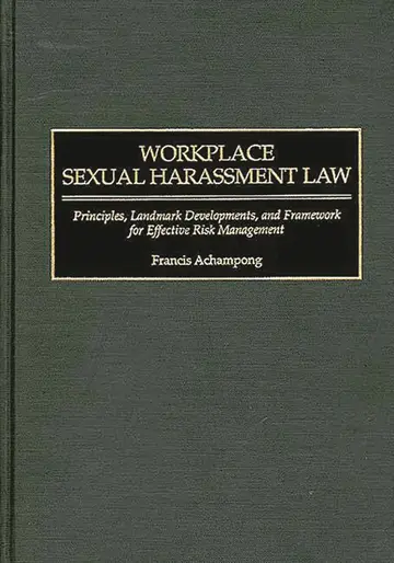 Cover of Workplace Sexual Harassment Law