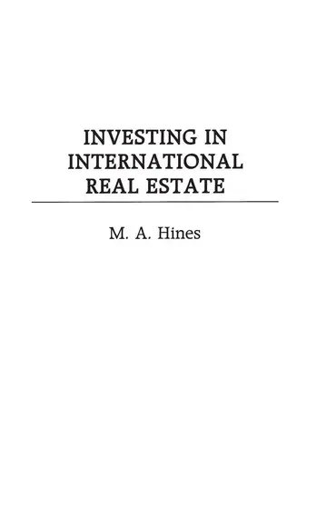 Cover of Investing in International Real Estate