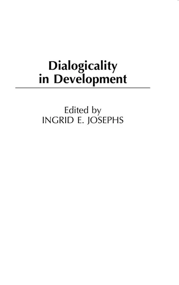 Cover of Dialogicality in Development