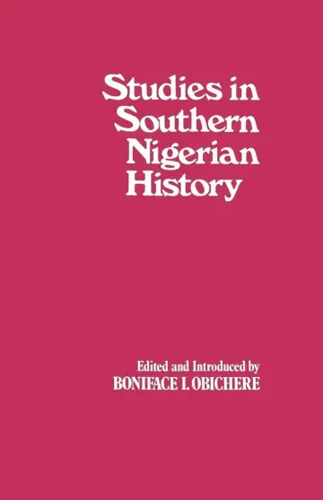 Cover of Studies in Southern Nigerian History