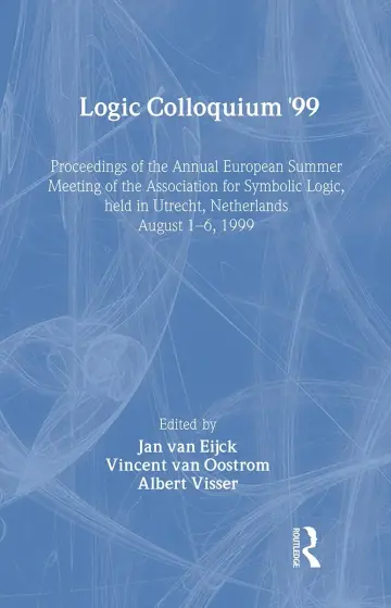 Cover of Logic Colloquium '99