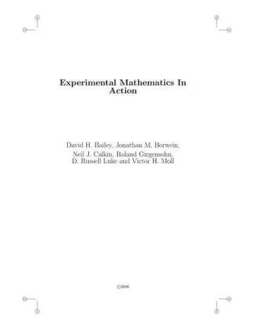 Cover of Experimental Mathematics in Action