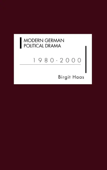 Cover of Modern German Political Drama 1980-2000
