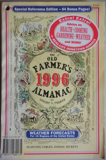 Cover of The Old Farmer's Almanac, 1996