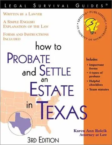 Cover of How to Probate and Settle an Estate in Texas