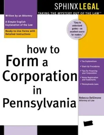 Cover of How to Form a Corporation in Pennsylvania