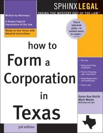 Cover of How to Form a Corporation in Texas