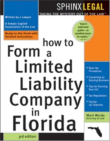 Cover of How to Form A Limited Liability Company in Florida