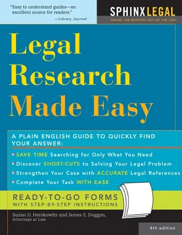 Cover of Legal Research Made Easy