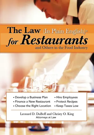 Cover of The Law in Plain English for Restaurants and Others in the Food Industry
