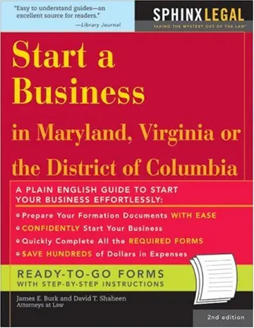 Cover of Start a Business in Maryland, Virginia, or the District of Columbia
