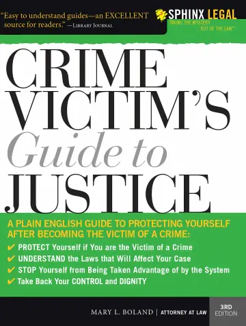 Cover of Crime Victims Guide to Justice, 3E
