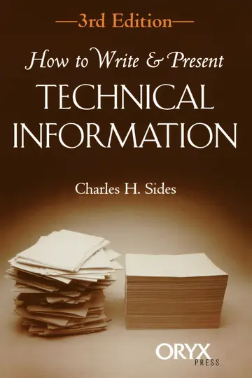 Cover of How to Write & Present Technical Information, 3rd Edition