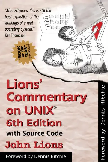 Cover of Lions' Commentary on Unix