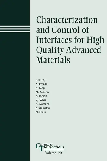 Cover of Characterization and Control of Interfaces for High Quality Advanced Materials