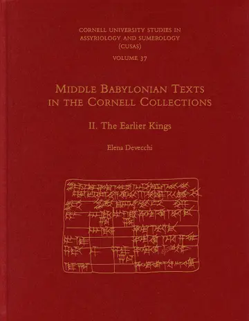 Cover of Middle Babylonian Texts in the Cornell Collections, Part II