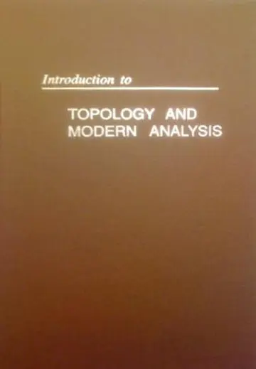 Cover of Introduction to Topology and Modern Analysis