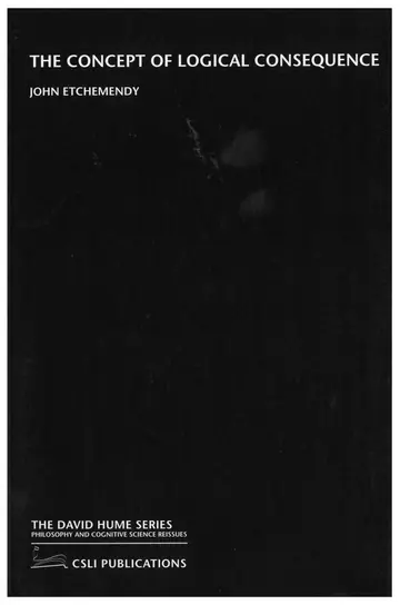 Cover of The Concept of Logical Consequence