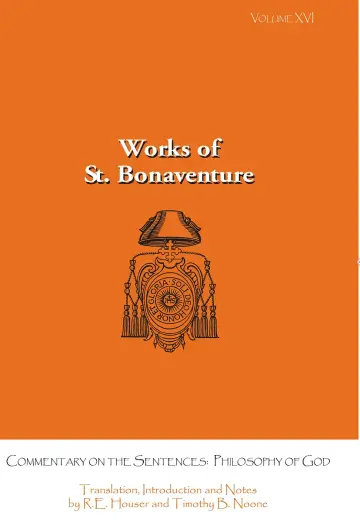 Cover of Bonaventure's Commentary on the Sentences