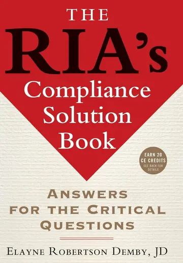 Cover of The RIA's Compliance Solution Book