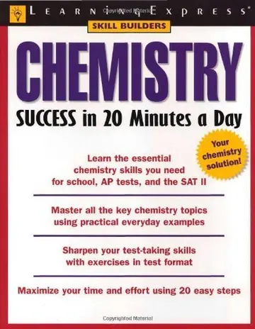 Cover of Chemistry Success in 20 Minutes A Day