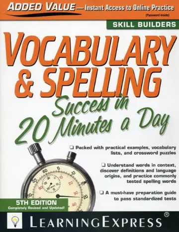Cover of Vocabulary & Spelling Success in 20 Minutes a Day