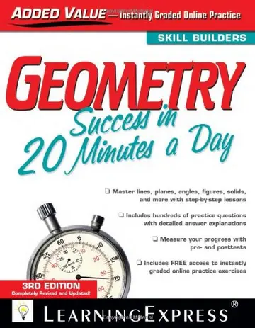 Cover of Geometry Success in 20 Minutes a Day