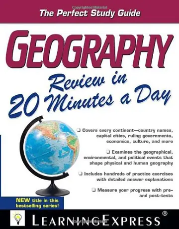 Cover of Geography Review in 20 Minutes a Day
