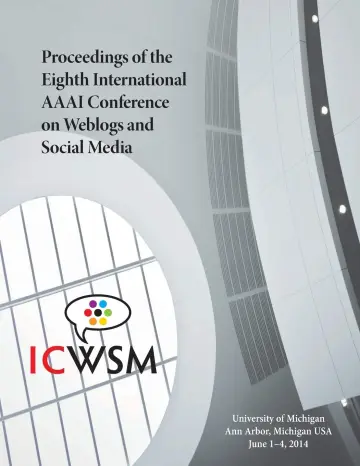 Cover of Proceedings of the Eighth International AAAI Conference on Weblogs and Social Media